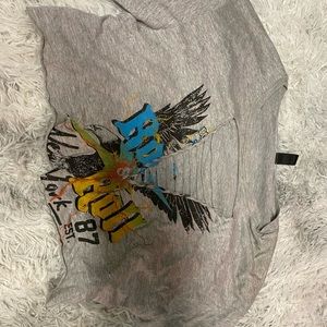 Rock and Roll Womens crop tee